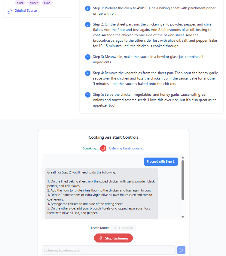 CookEase Hands-Free Cooking Mode